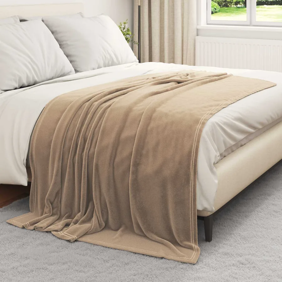 Couvertures à jeter 6 pcs Camel 150 x 200 cm Toison - 3
