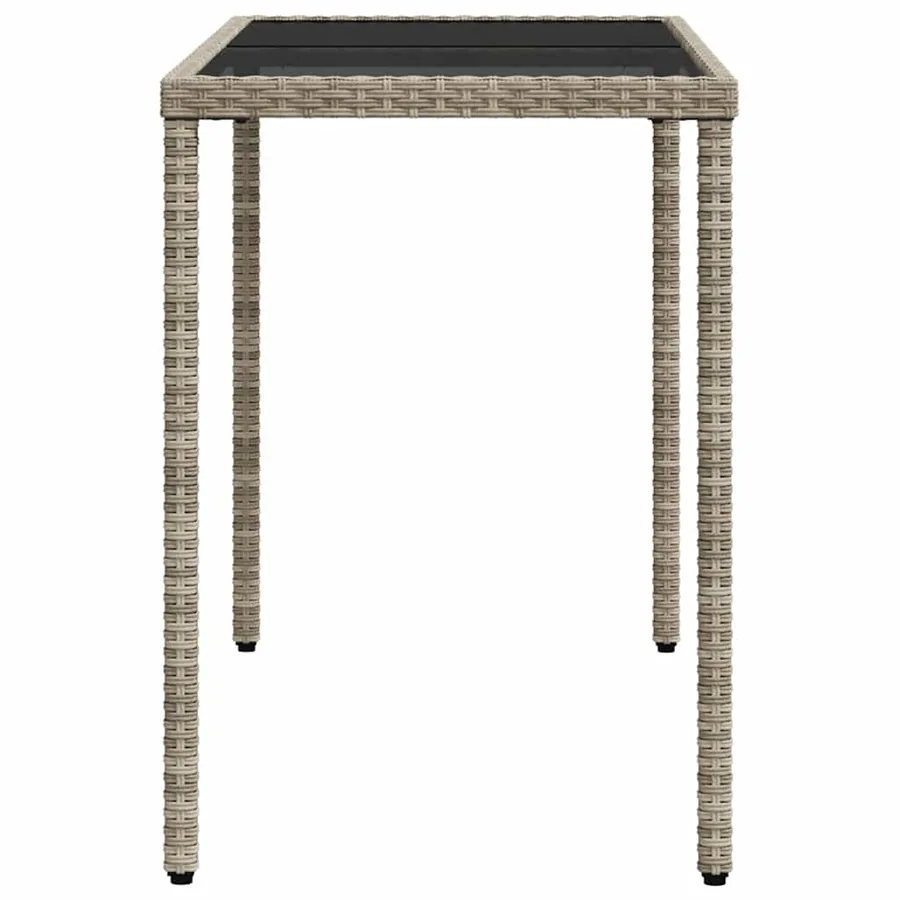 Ensemble à manger de jardin et coussins 5 pcs gris clair rotin - 10