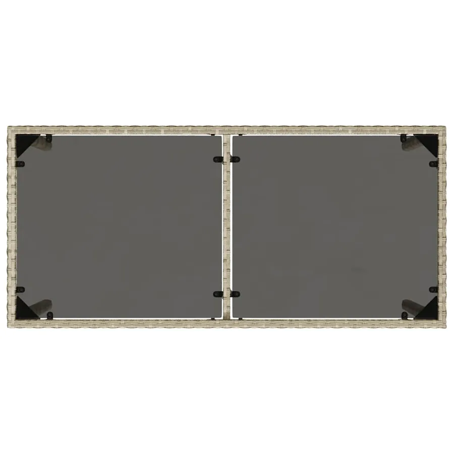 Ensemble à manger de jardin et coussins 5 pcs gris clair rotin - 11