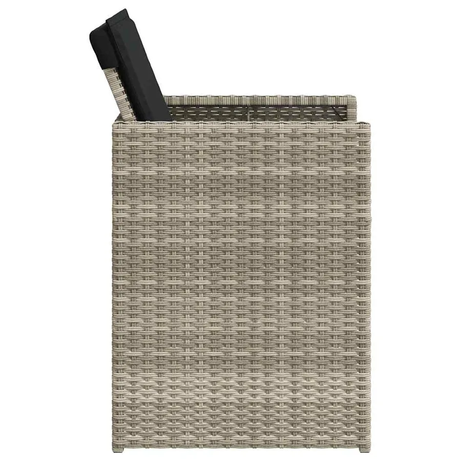 Ensemble à manger de jardin et coussins 5 pcs gris clair rotin - 6