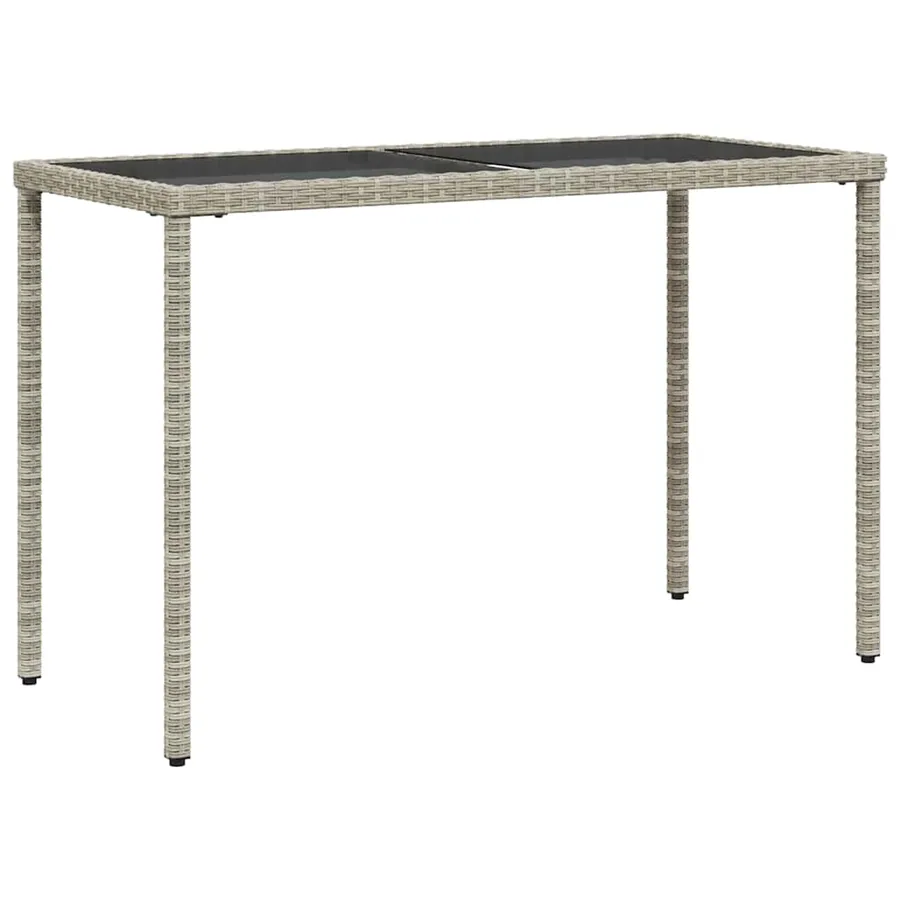 Ensemble à manger de jardin et coussins 5 pcs gris clair rotin - 8