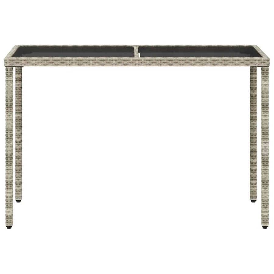 Ensemble à manger de jardin et coussins 5 pcs gris clair rotin - 9