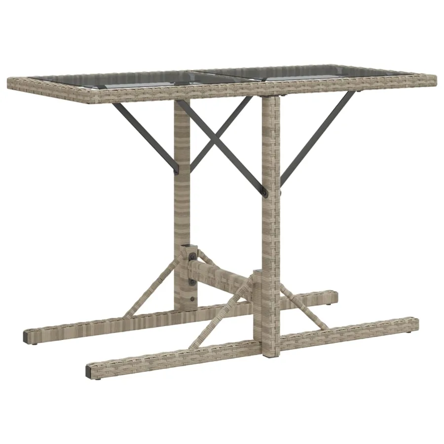 Ensemble de bistro 3 pcs et coussins gris clair résine tressée - 7
