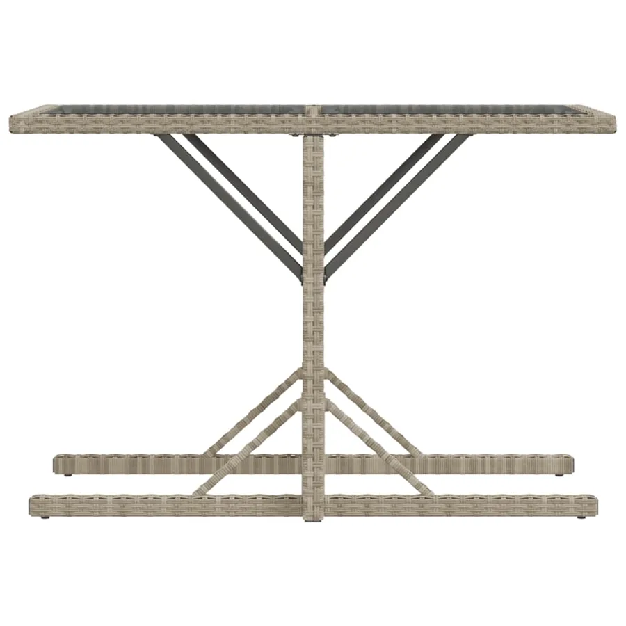 Ensemble de bistro 3 pcs et coussins gris clair résine tressée - 8