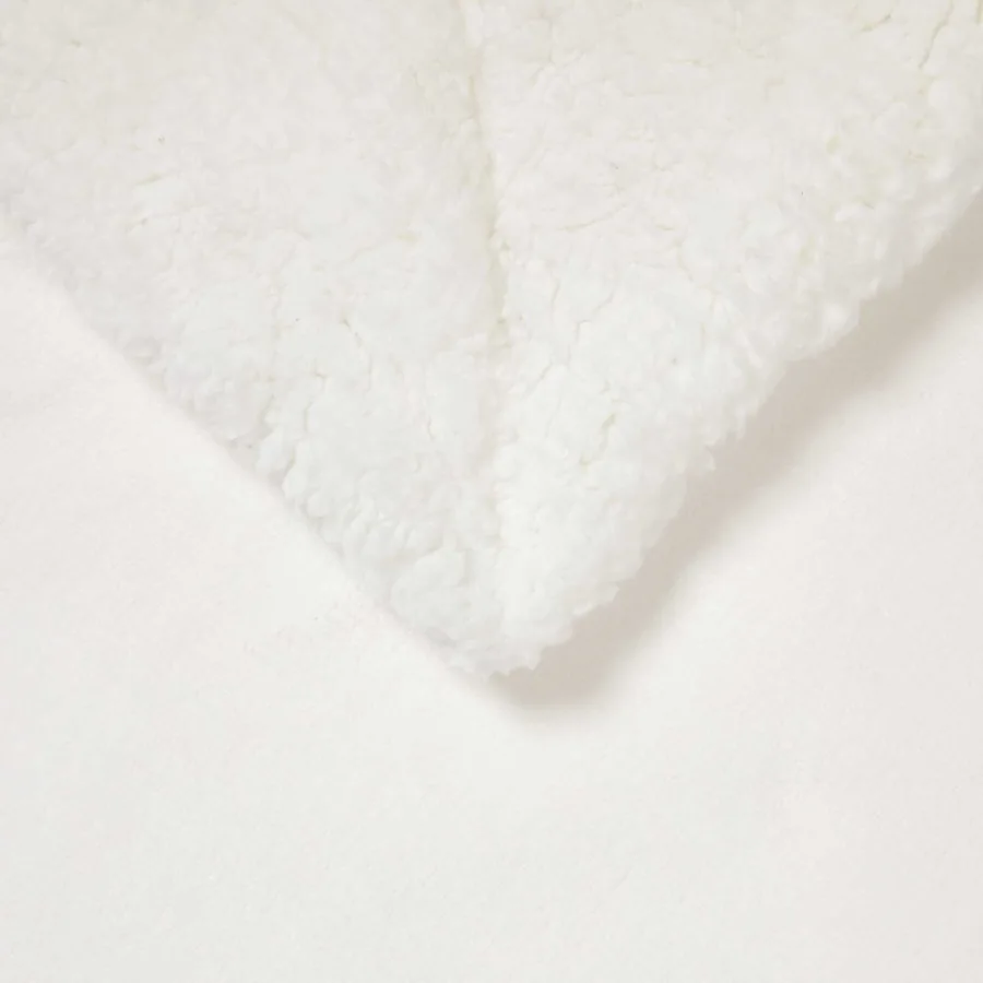 Jeté Blanc 240 x 270 cm Toison - 5