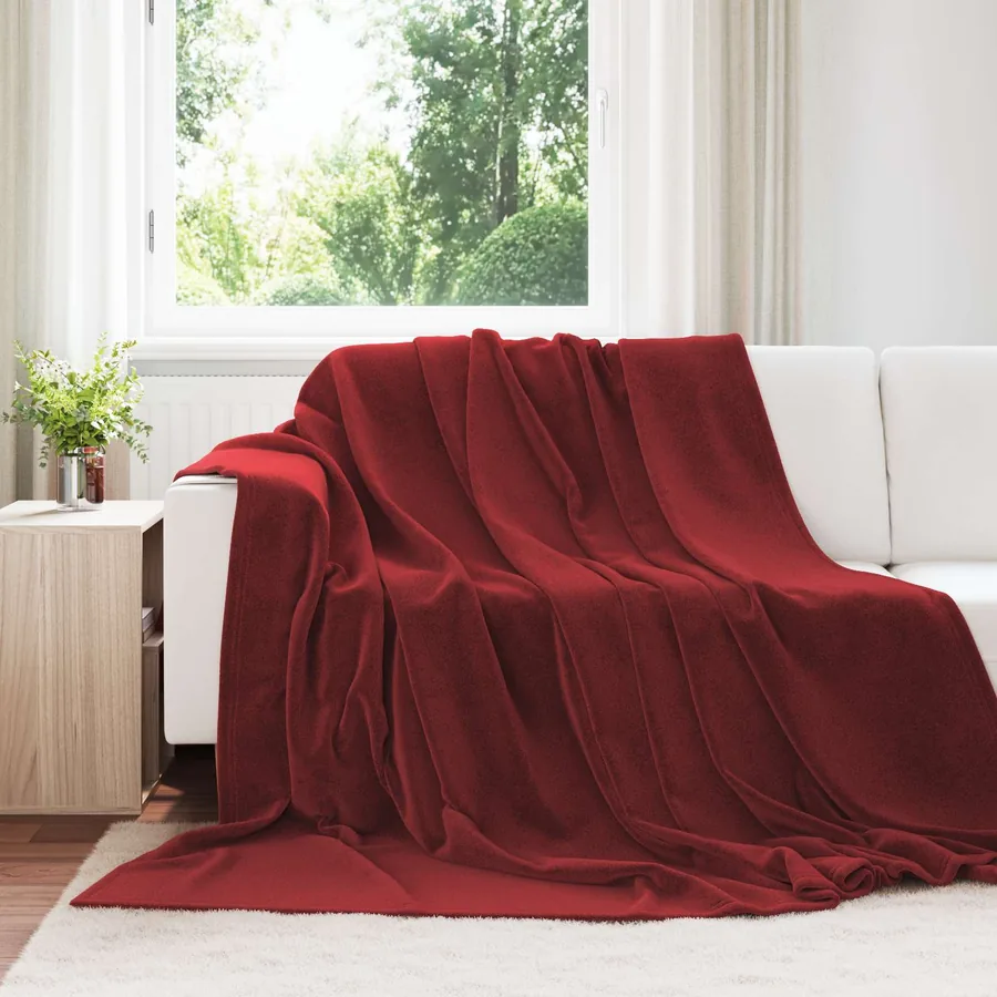 Couvertures à jeter 6 pcs Rouge Bordeaux 220 x 240 cm Toison