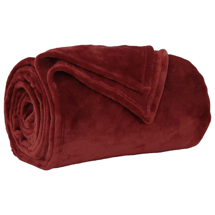 Couvertures à jeter 6 pcs Rouge Bordeaux 220 x 240 cm Toison - 4