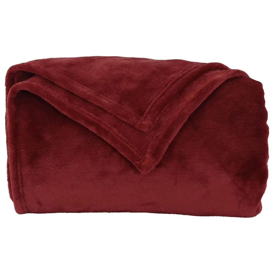 Couvertures à jeter 6 pcs Rouge Bordeaux 220 x 240 cm Toison - 5