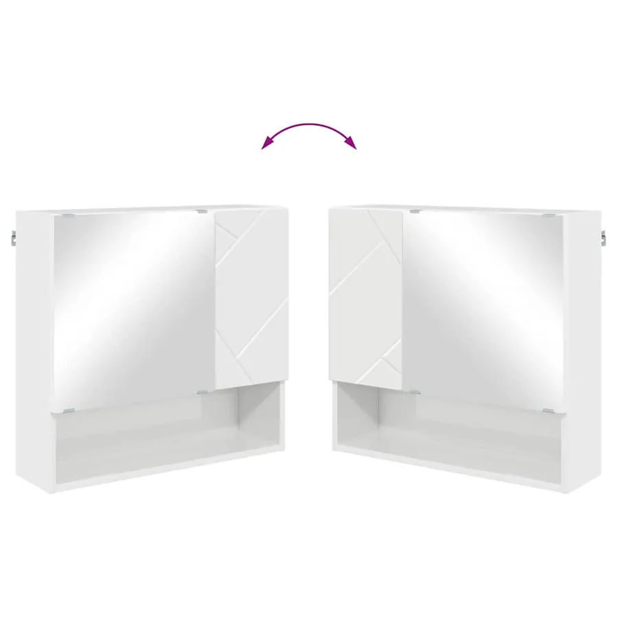 Ensemble de mobilier de salle de bain 3 pcs Blanc brillant - 13
