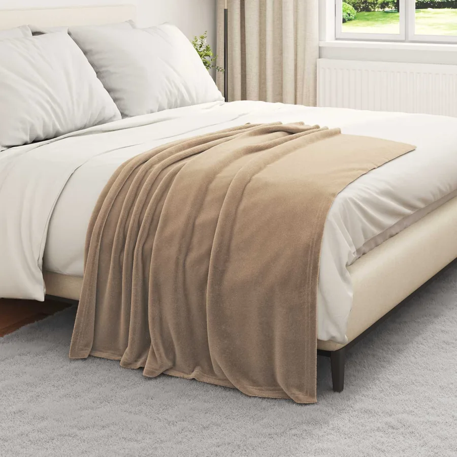 Jeté Camel 130 x 150 cm Toison - 3