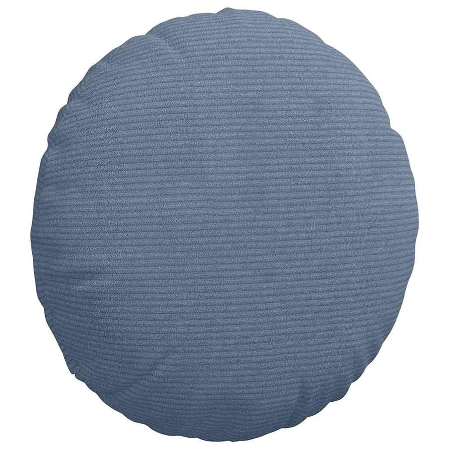 Coussins de siège 2 pcs Bleu Ø 40 cm Tissu en velours côtelé - 5