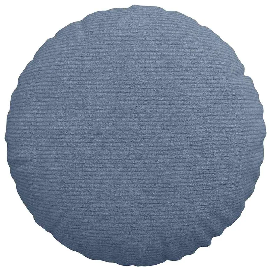 Coussins de siège 2 pcs Bleu Ø 40 cm Tissu en velours côtelé - 6
