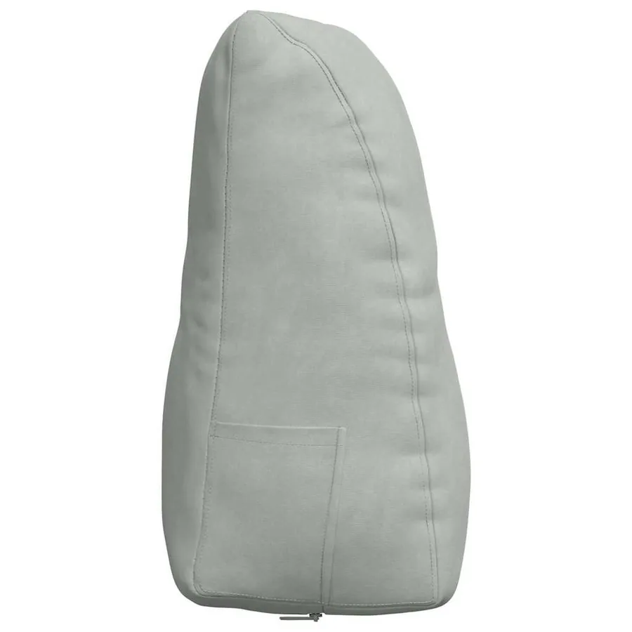 Coussin de Dos Gris clair 80 x 24 x 50 cm Velours - 7