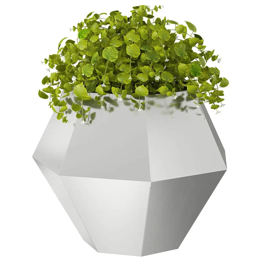 Jardinière 2 pc Argent 75 x 75 x 60 cm Acier galvanisé - 3