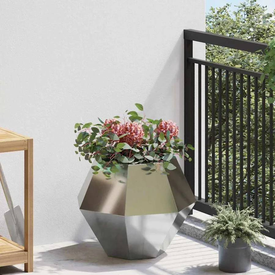 Jardinière 2 pc Argent 50 x 50 x 40 cm Acier galvanisé - 4