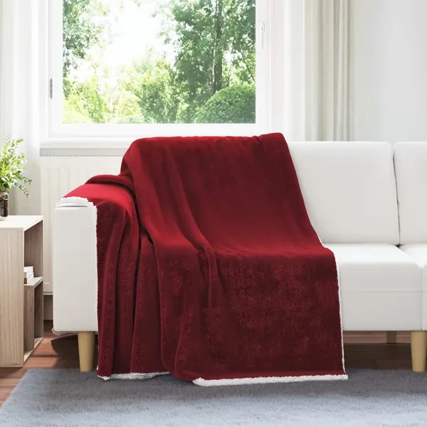 Jeté Rouge Bordeaux 150 x 200 cm Toison