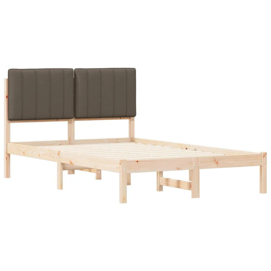 Cadre de lit avec tête de lit rembourrée Taupe 120 x 190 cm - 4