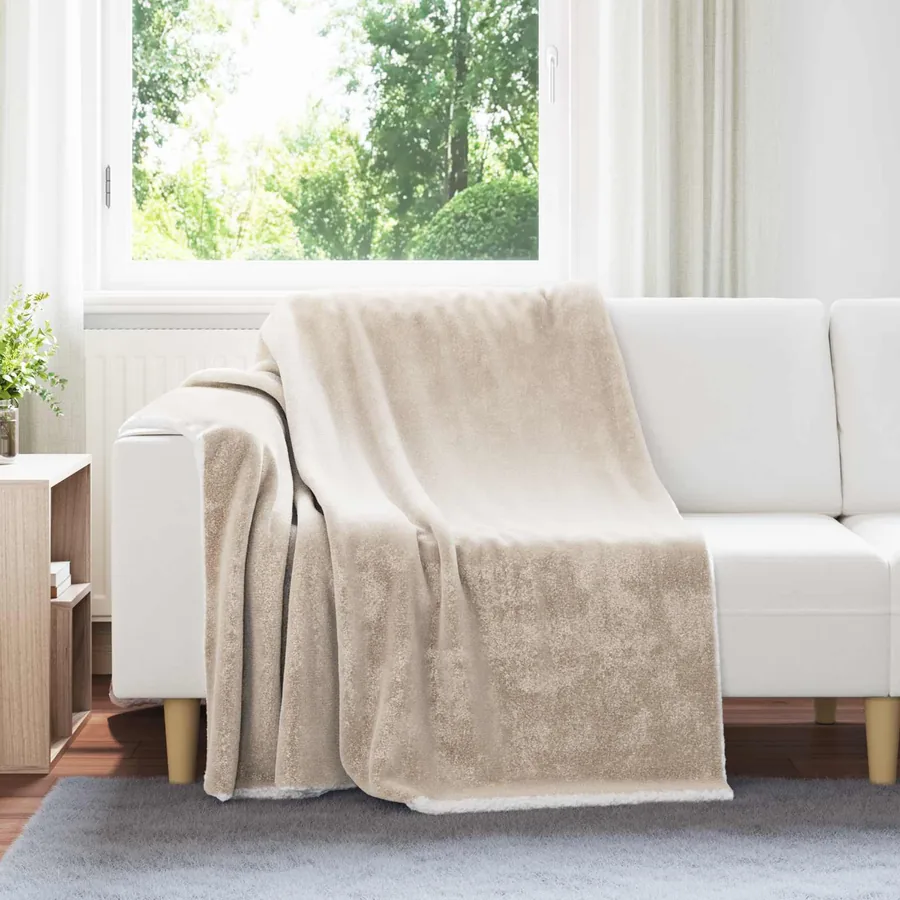 Jeté Beige 150 x 200 cm Toison