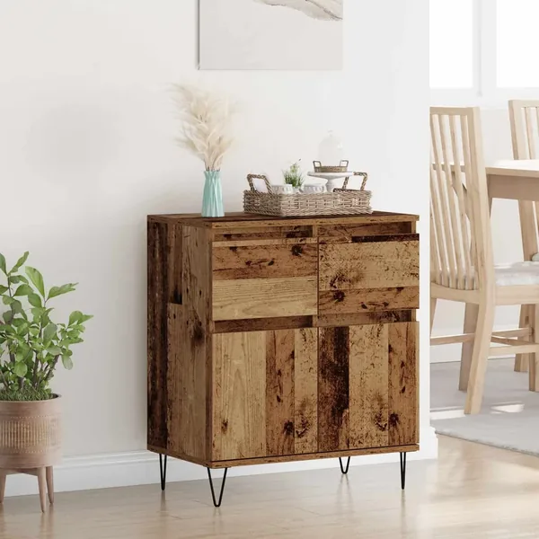 Buffet Bois Ancien 60 x 35 x 70 cm Bois d'ingénierie et fer