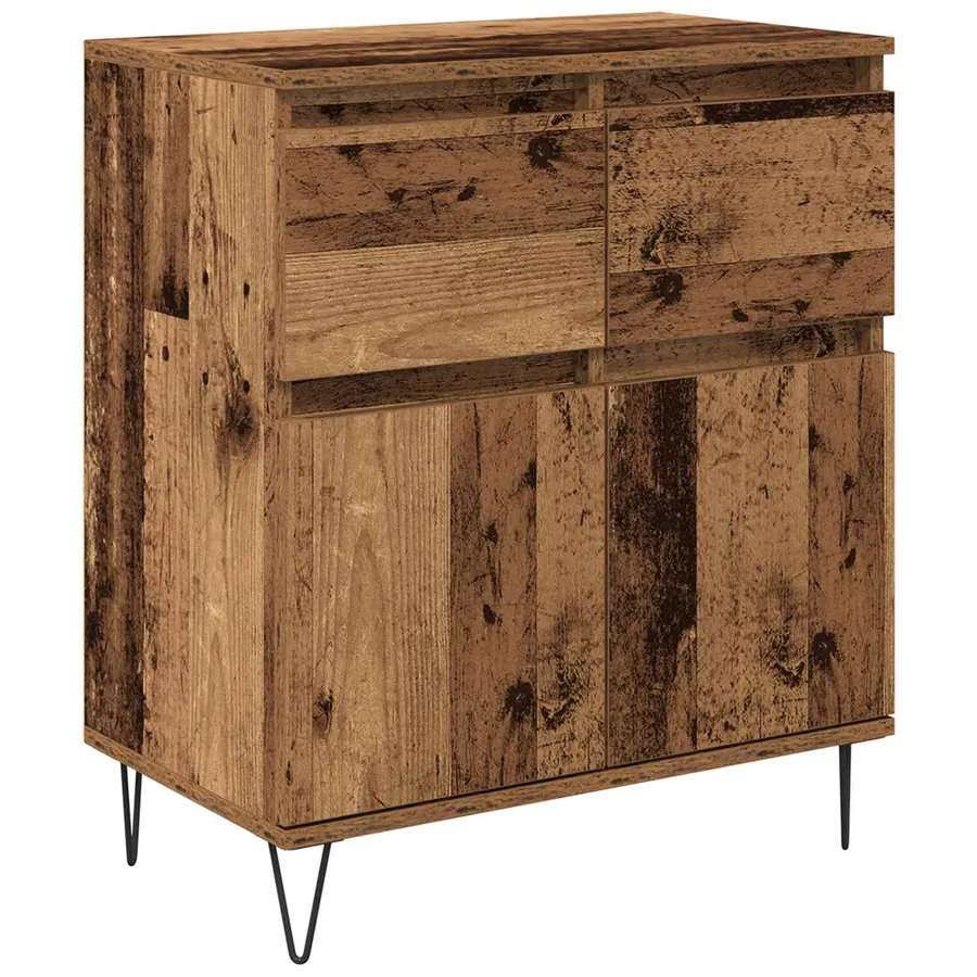 Buffet Bois Ancien 60 x 35 x 70 cm Bois d'ingénierie et fer - 2