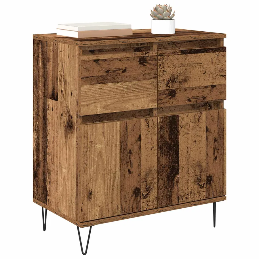 Buffet Bois Ancien 60 x 35 x 70 cm Bois d'ingénierie et fer - 3