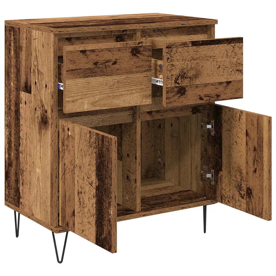 Buffet Bois Ancien 60 x 35 x 70 cm Bois d'ingénierie et fer - 5