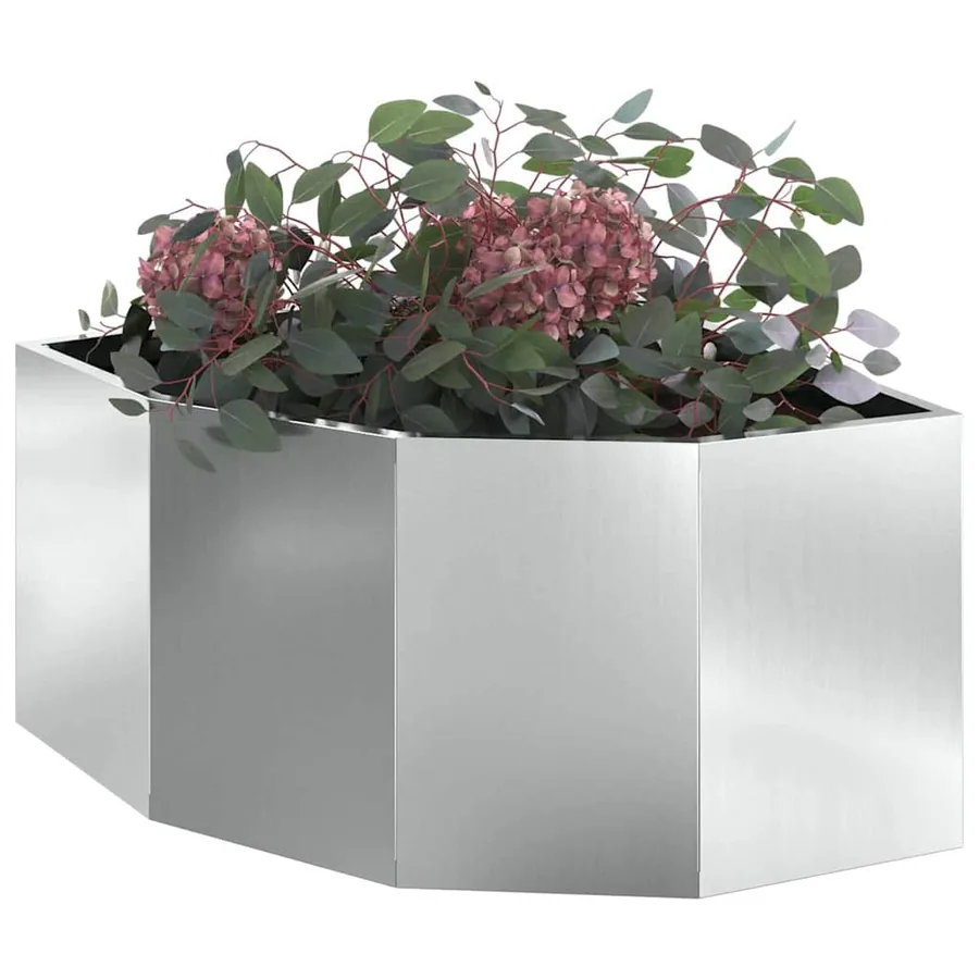 Jardinière d'Angle Argent 60 x 60 x 35 cm Acier galvanisé - 3