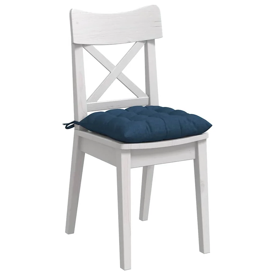 Coussins de siège 4 pcs Bleu 40 x 40 x 6 cm tissu - 3