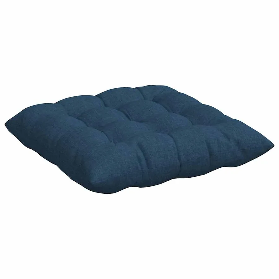 Coussins de siège 4 pcs Bleu 40 x 40 x 6 cm tissu - 5