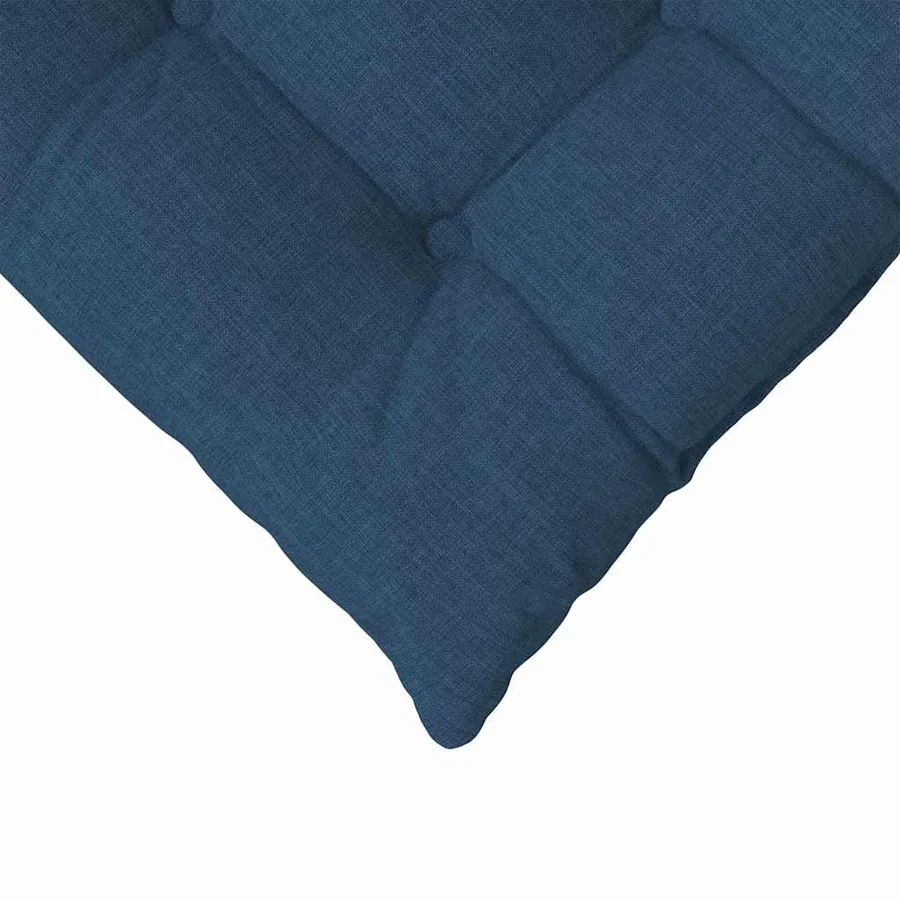 Coussins de siège 4 pcs Bleu 40 x 40 x 6 cm tissu - 9