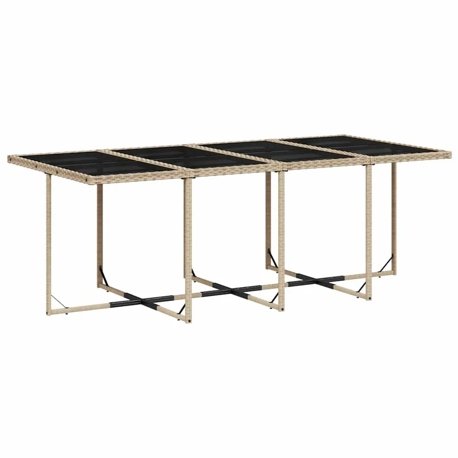 Ensemble à manger de jardin et coussins 13 pcs beige - 3