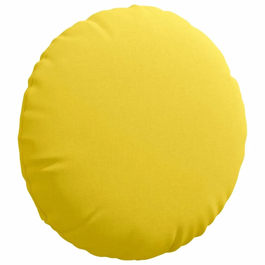 Coussins de siège 2 pcs Jaune clair Ø80 x 29 cm tissu - 5