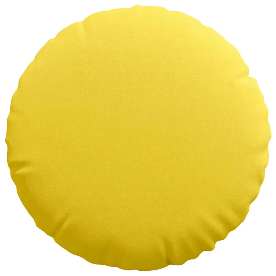 Coussins de siège 2 pcs Jaune clair Ø80 x 29 cm tissu - 6