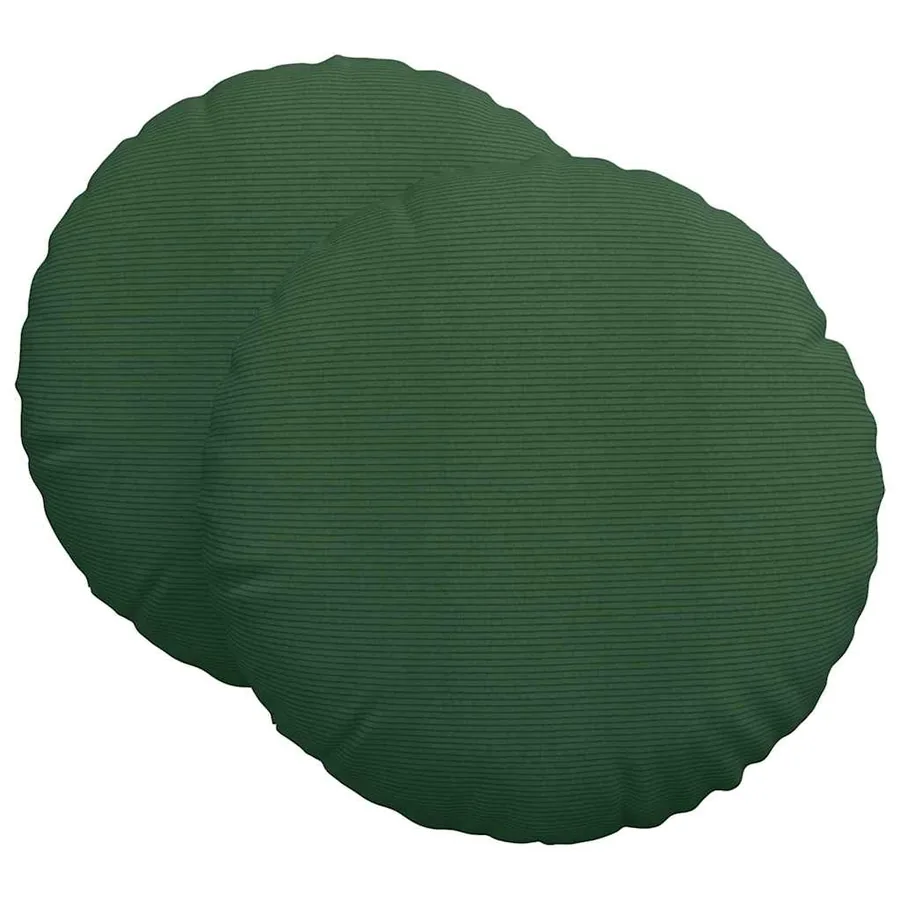 Coussins de siège 2 pcs Vert foncé Ø60 x 21 cm - 2