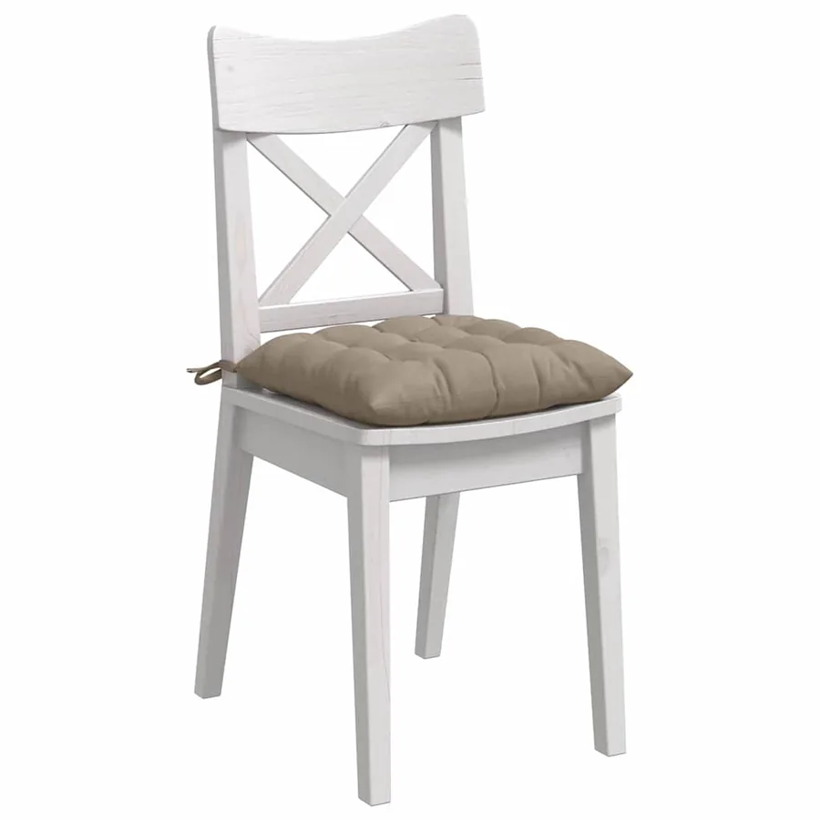 Coussins de siège 4 pcs Taupe 40 x 40 x 6 cm Microfibre - 3