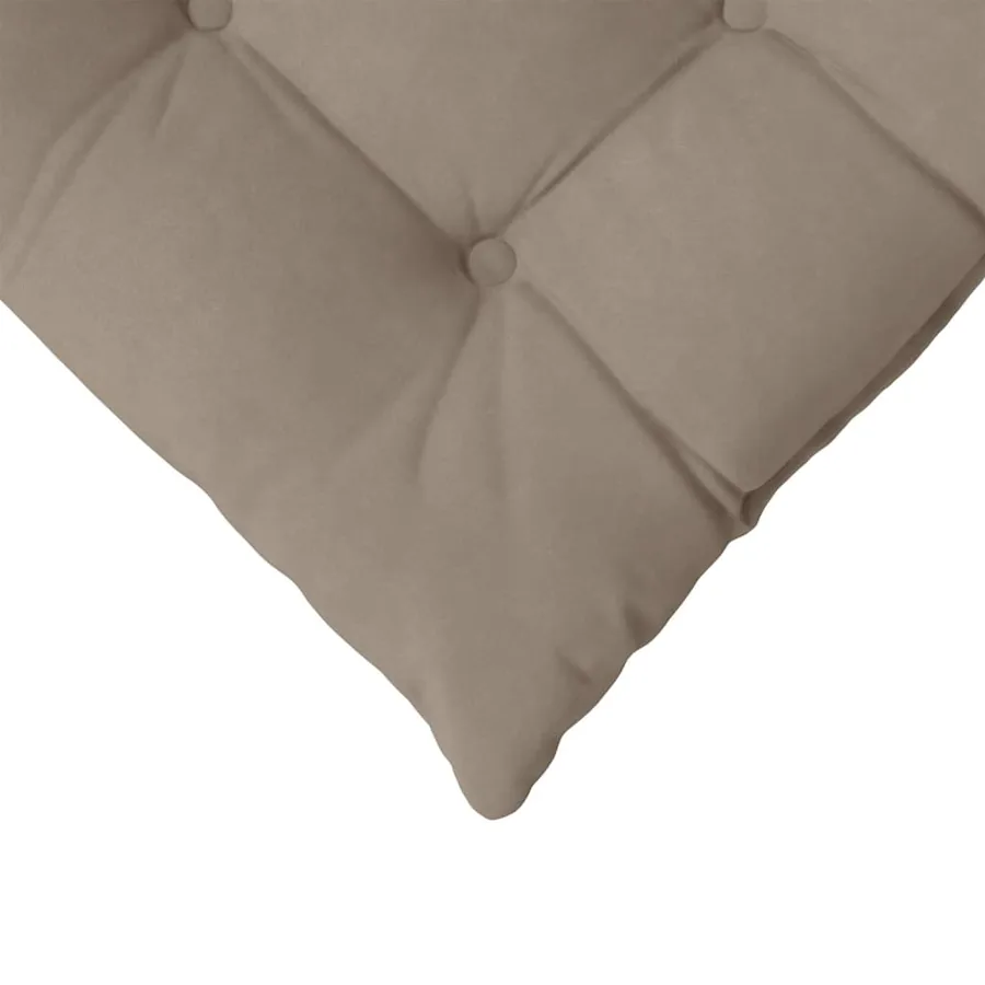 Coussins de siège 4 pcs Taupe 40 x 40 x 6 cm Microfibre - 9
