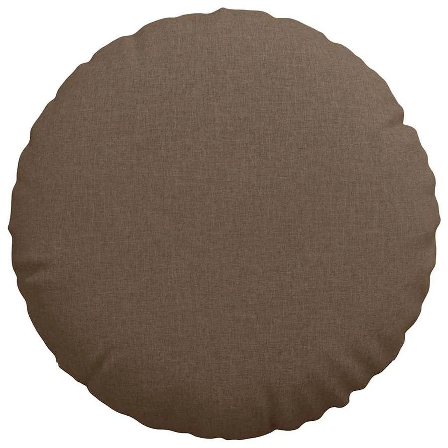 Coussins de siège 2 pcs Marron Ø80 x 29 cm tissu - 6