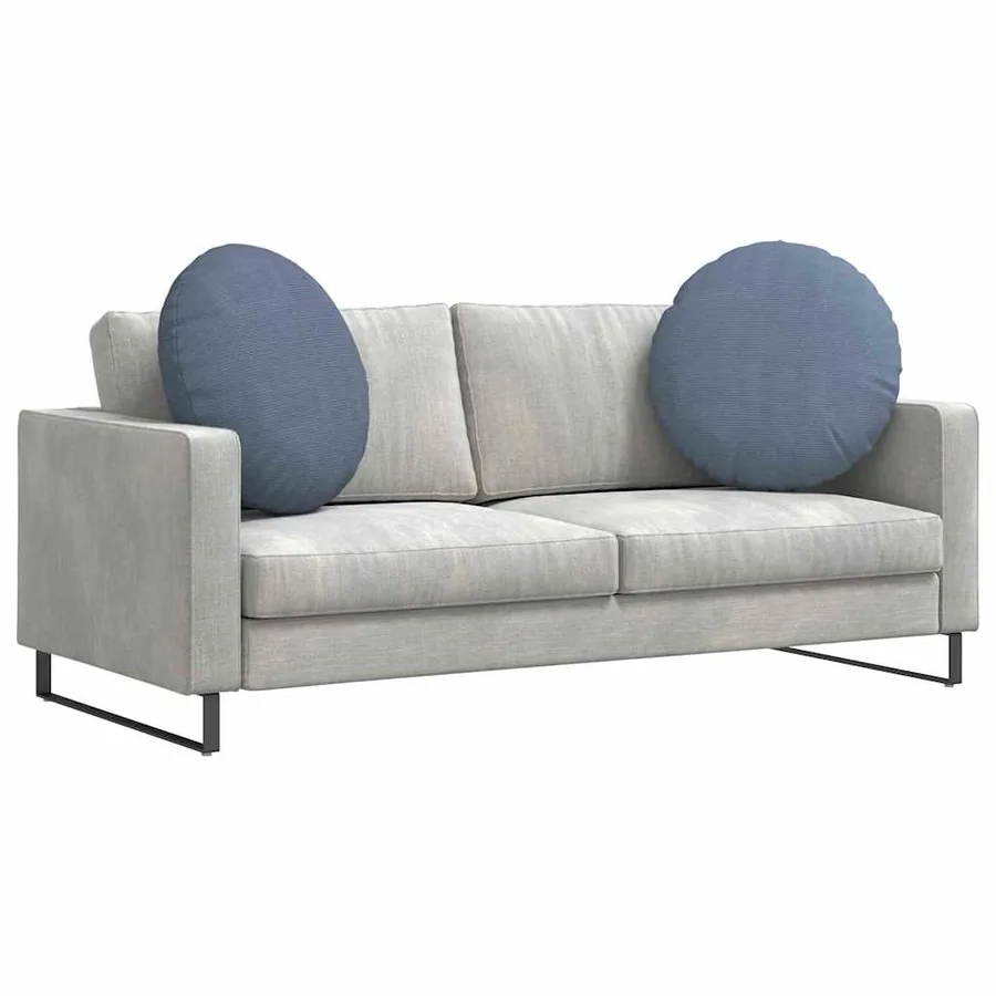 Coussins de siège 2 pcs Bleu Ø 80 cm Tissu en velours côtelé - 3