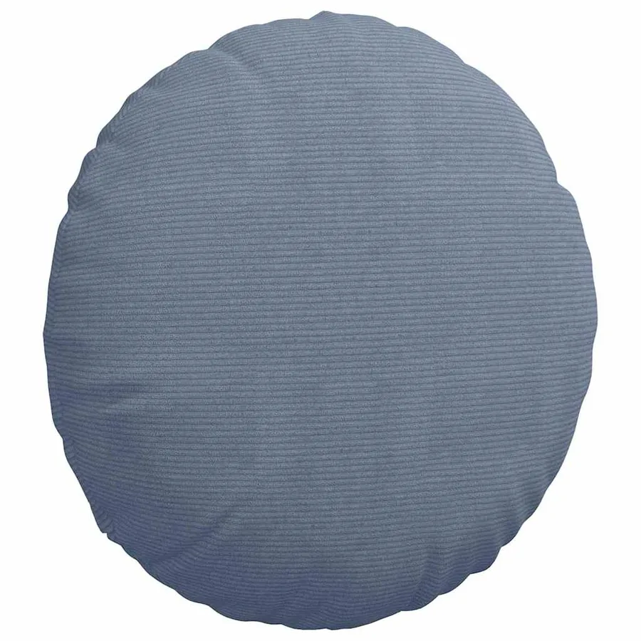 Coussins de siège 2 pcs Bleu Ø 80 cm Tissu en velours côtelé - 5