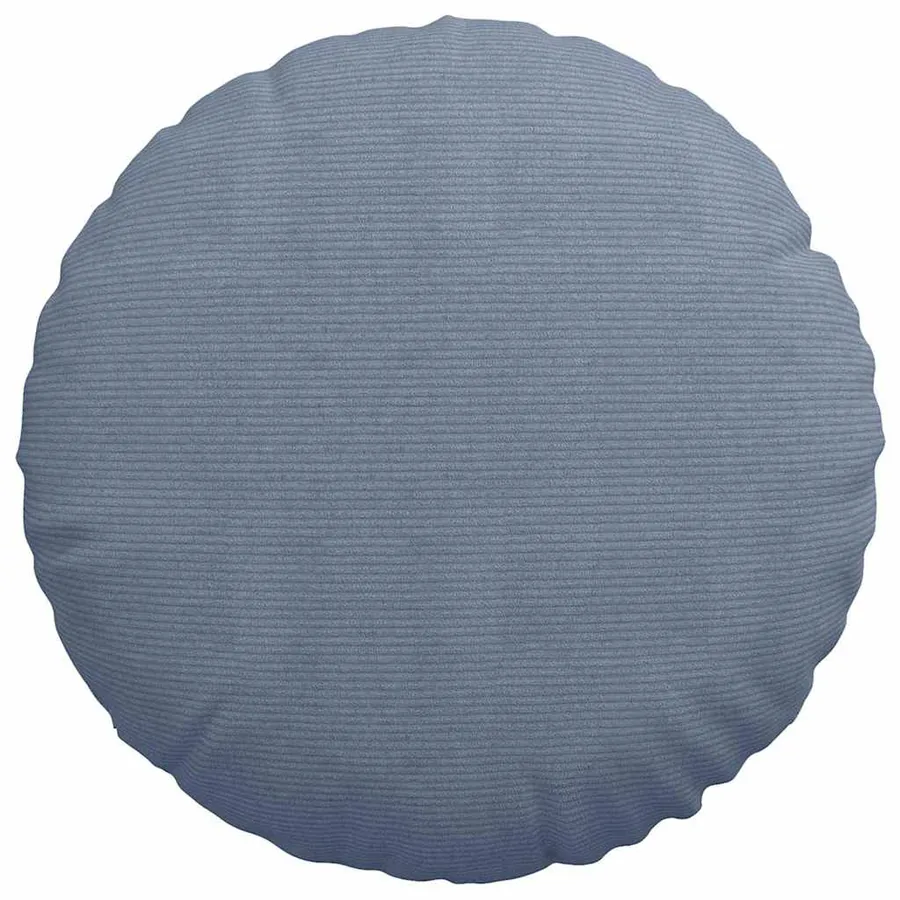 Coussins de siège 2 pcs Bleu Ø 80 cm Tissu en velours côtelé - 6
