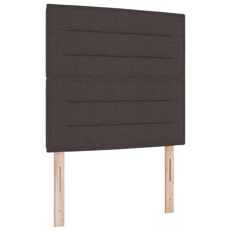 Lit à ressorts avec bandes LED Marron 90 x 190 cm tissu - 7