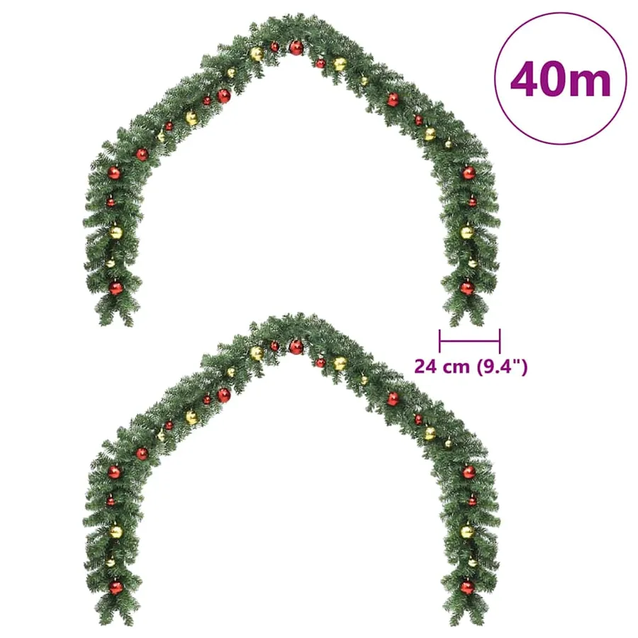 Guirlande de Noël avec 600 LED 2 pcs Vert PVC - 7