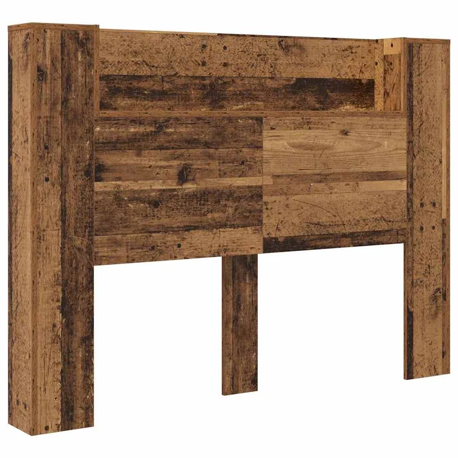Tête de lit de rangement avec LED Bois ancien Bois d'ingénierie - 2