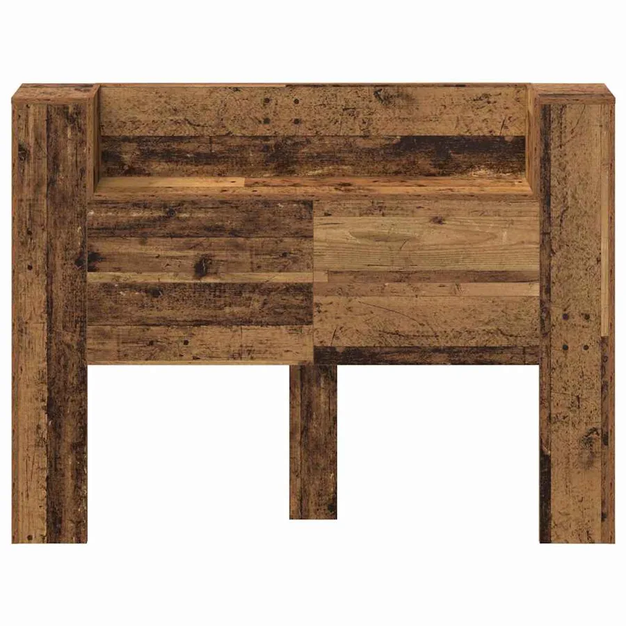 Tête de lit de rangement avec LED Bois ancien Bois d'ingénierie - 5