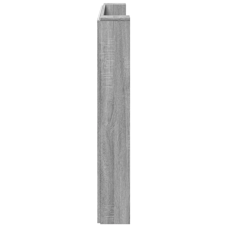 Tête de lit de rangement avec LED Sonoma gris Bois d'ingénierie - 6