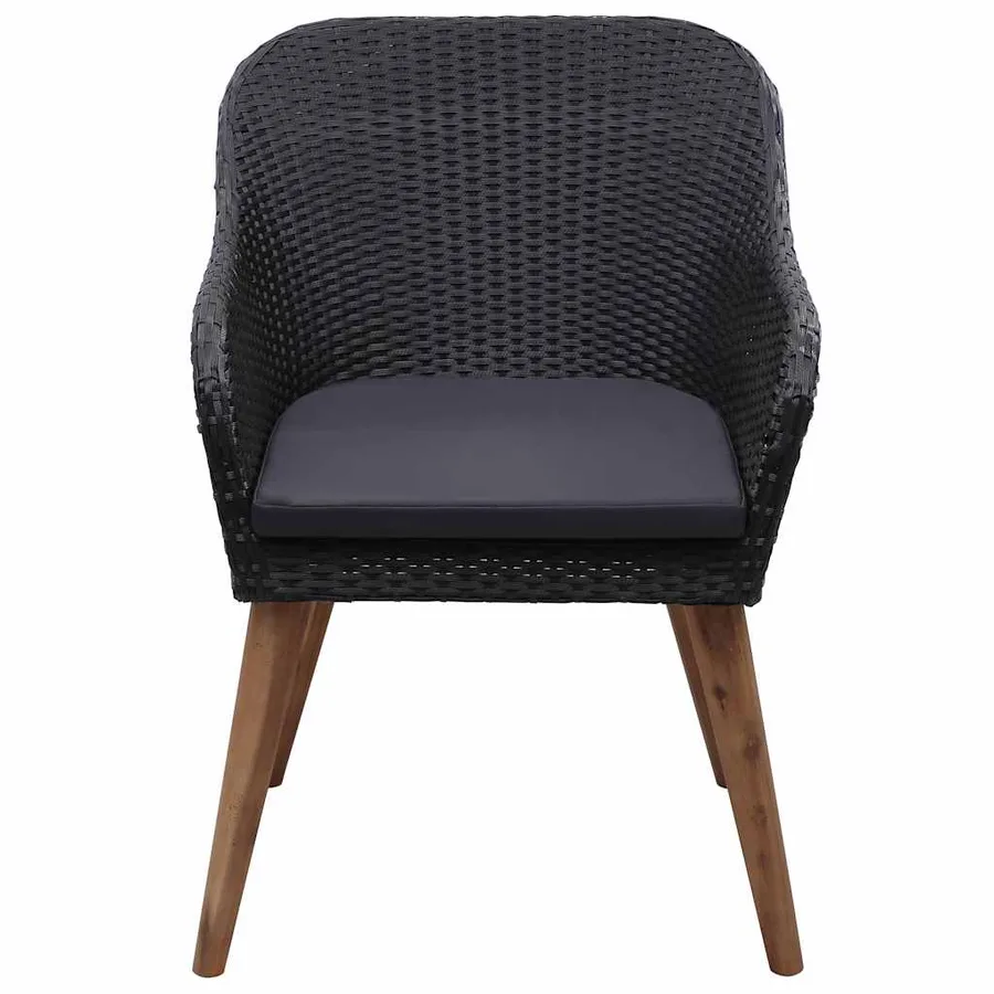 Ensemble à manger de jardin 7 pcs Noir - 7
