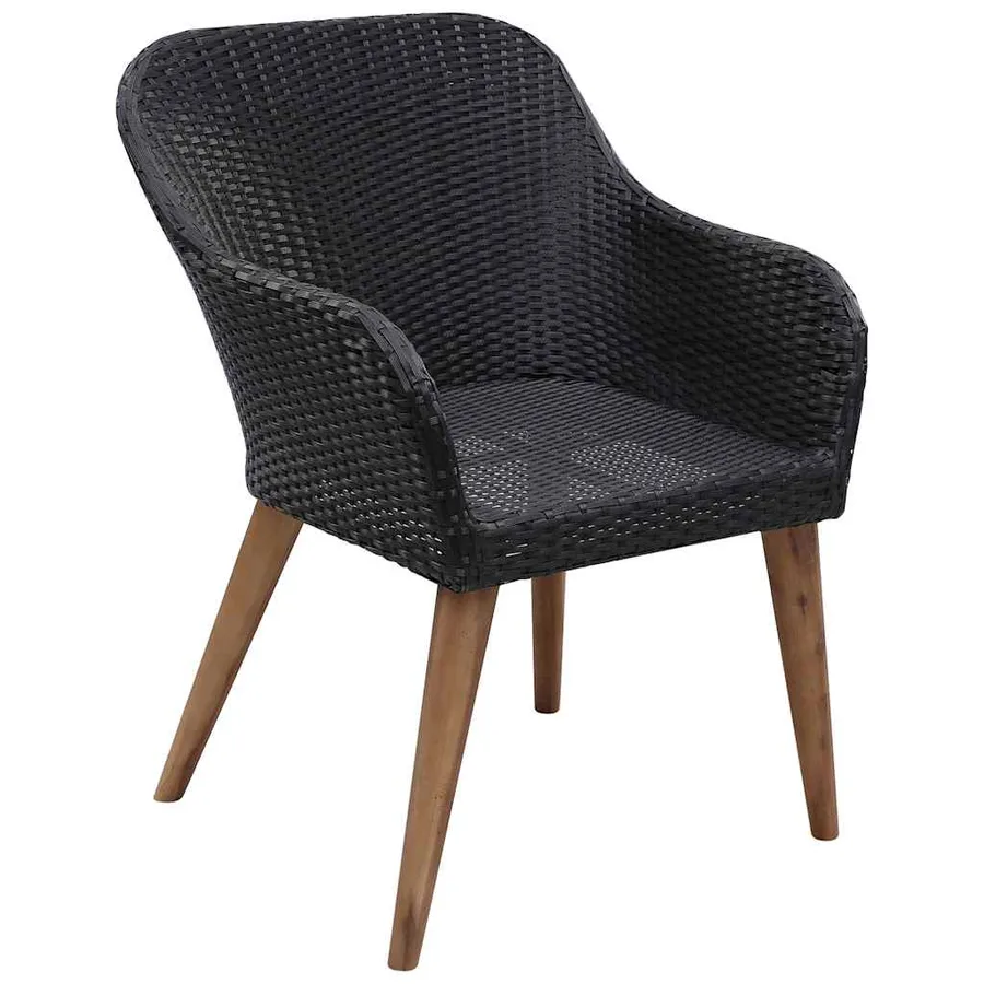Ensemble à manger de jardin 7 pcs Noir - 8