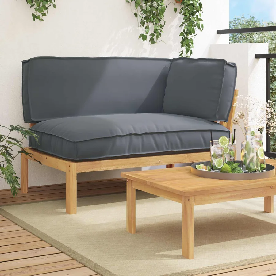 Ensemble de Canapés avec coussin Anthracite 133 x 92 x 69 cm