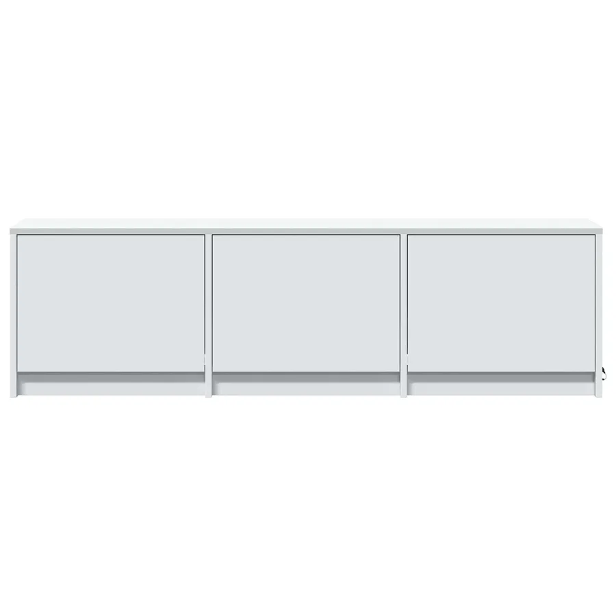 Meuble TV avec LED Blanc 140 x 34 x 40 cm Bois d’ingénierie - 6