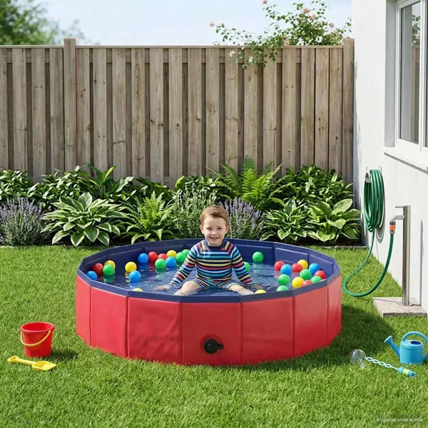 Piscine pour enfants Rouge Ø 80 x 20 cm